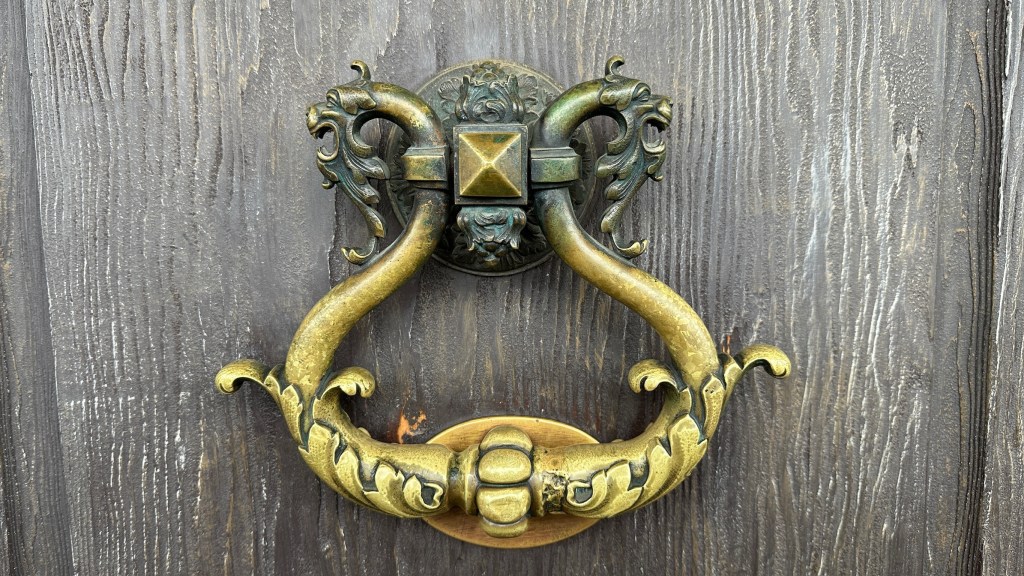 Ornate door knocker at Phantom Manor in Disneyland Paris
