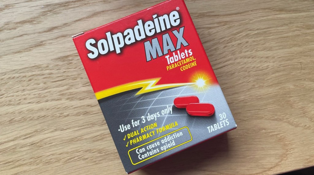 Pack of Solpadeine Max painkillers