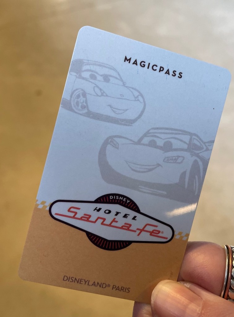 Card which is the Magic Pass for Disney's Hotel Santa Fe at Disneyland Paris