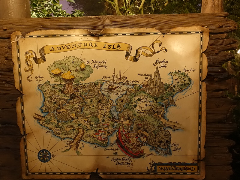 Map of Adventure Isle at Disneyland Paris