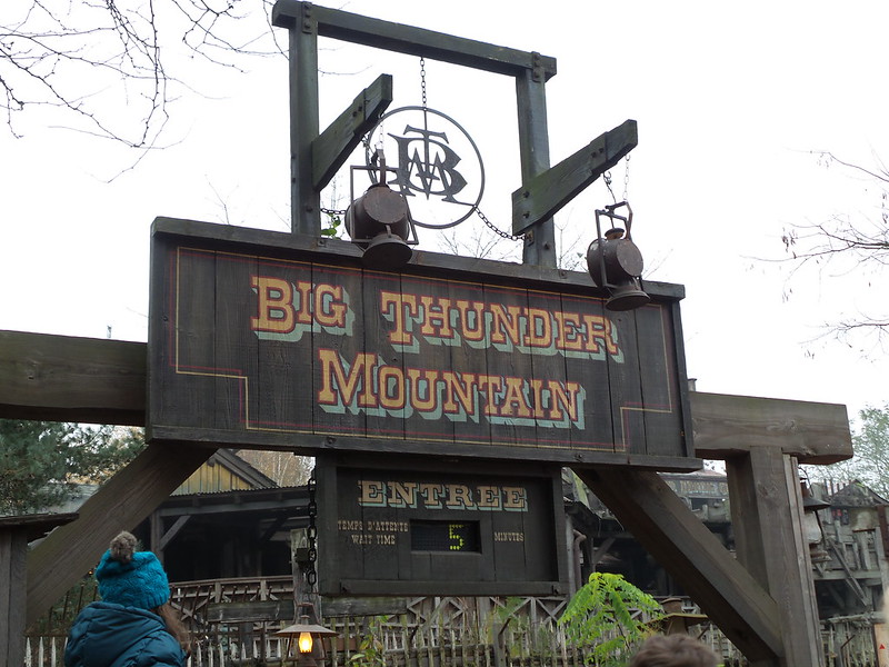 Sign for Big Thunder Mountain at Disneyland Paris