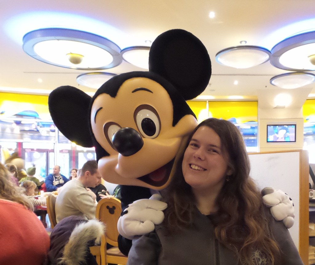 Woman with Mickey Mouse