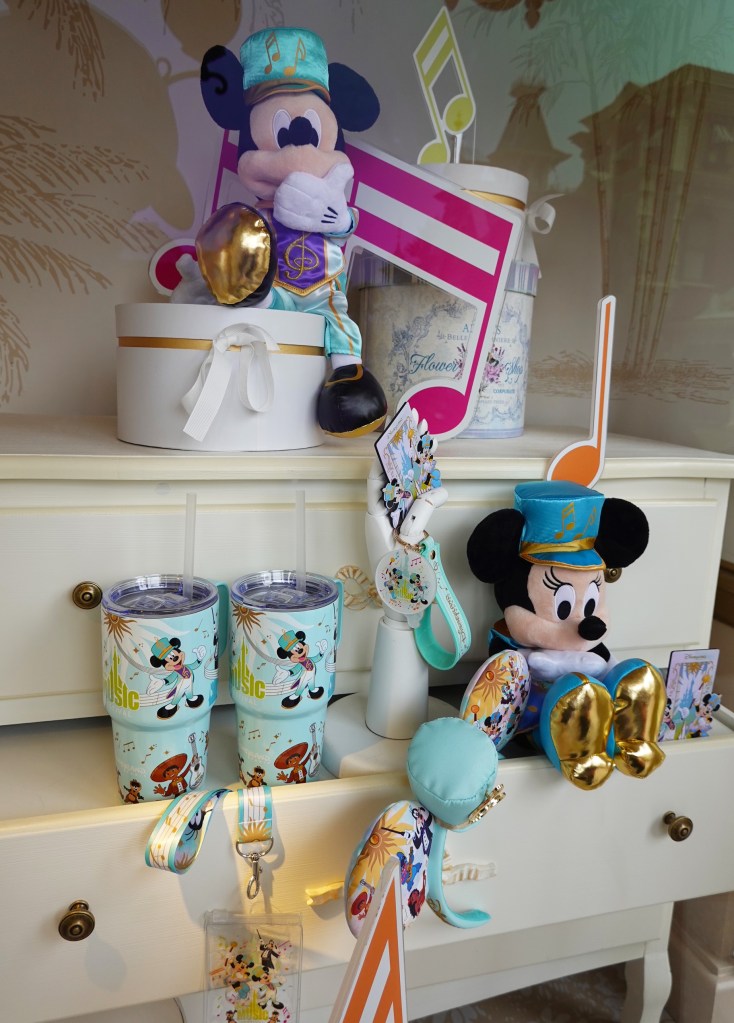 Disney themed merchandise on display