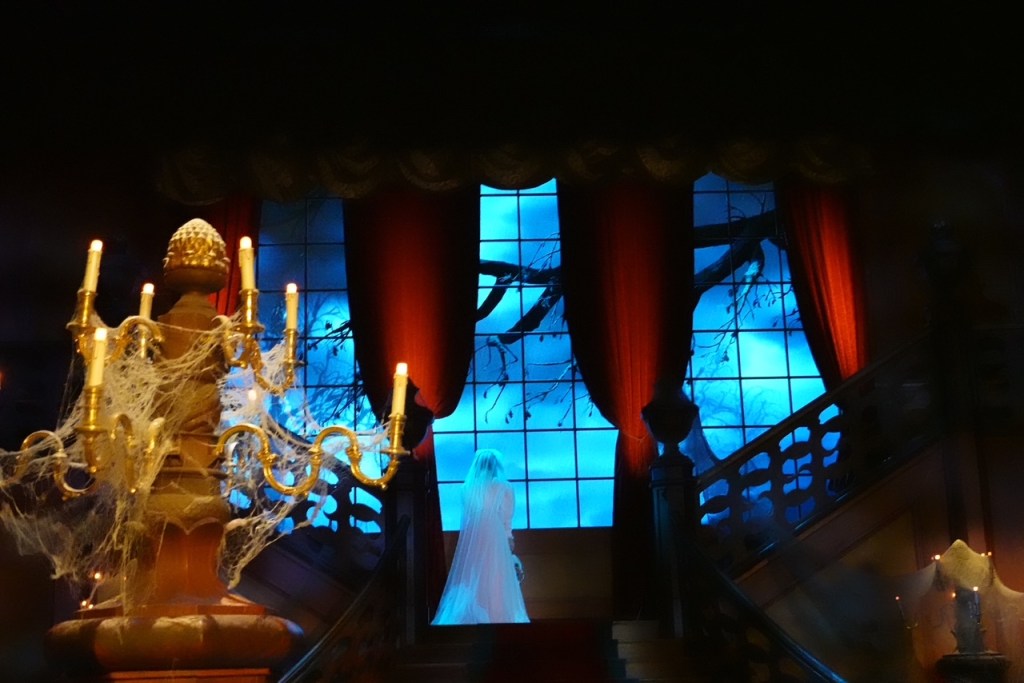 Lobby area in Phantom Manor at Disneyland Paris