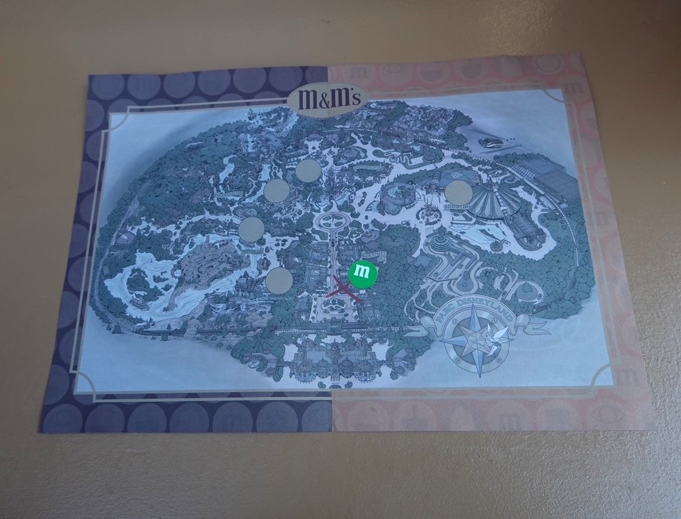 Scavenger hunt map for Disneyland Paris for Halloween