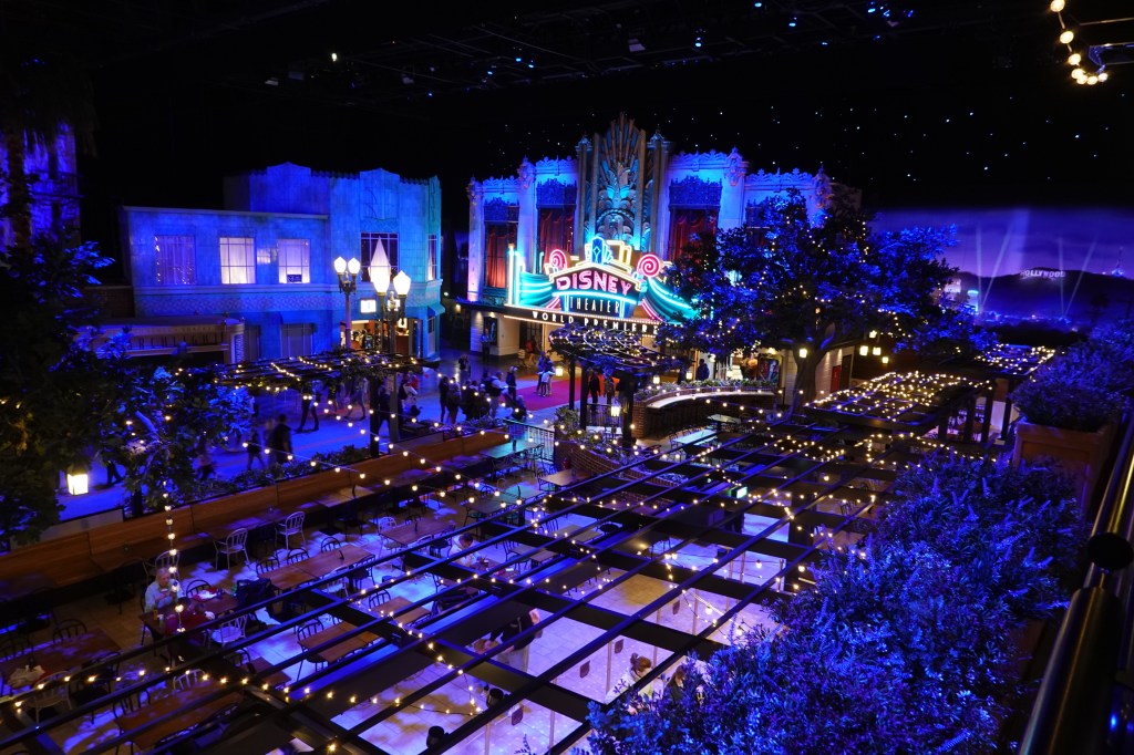 View of World Premiere in Disneyland Paris from an upstairs terrace