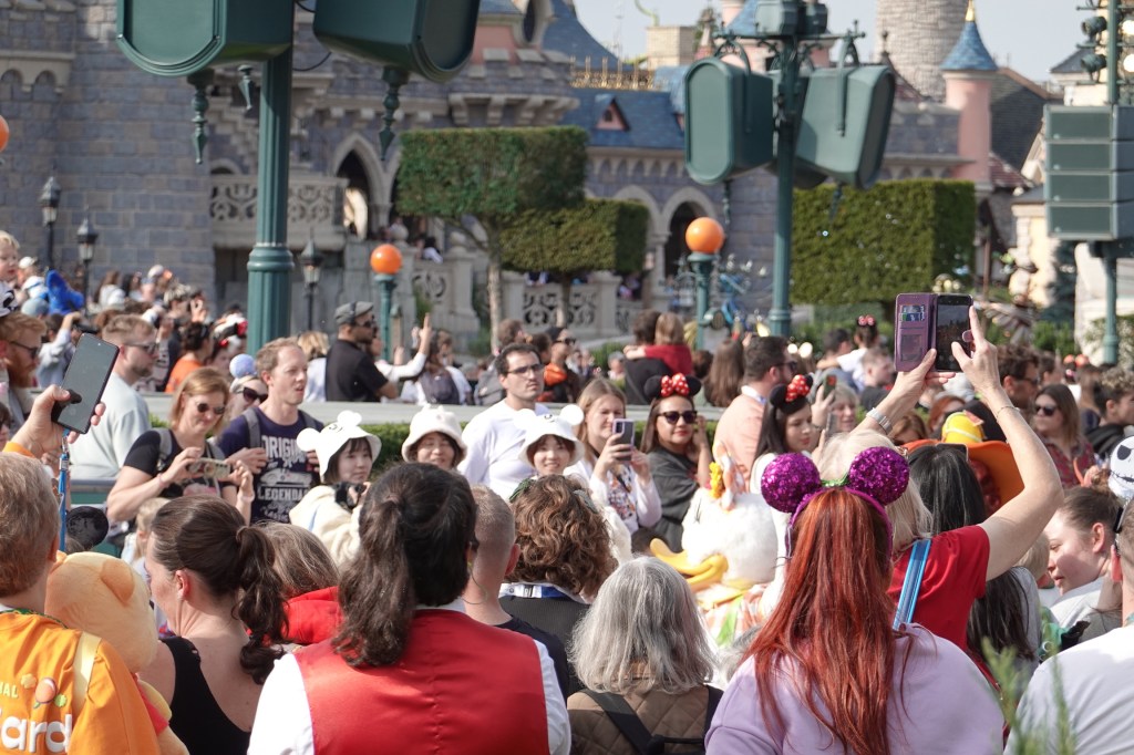 Crowds in Main Street USA at Disneyland Paris