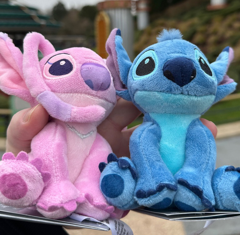 Angel and Stitch shoulder pal toys in Disneyland Paris