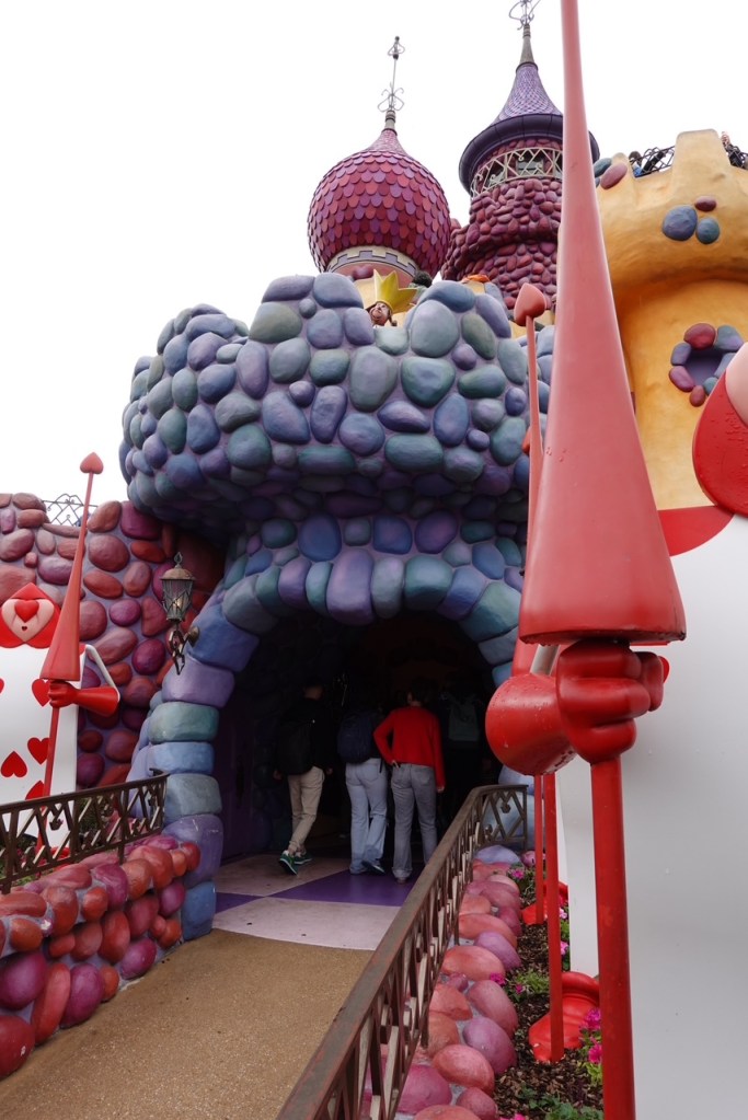 Entrance to the Queen of Hearts Castle in Disneyland Paris