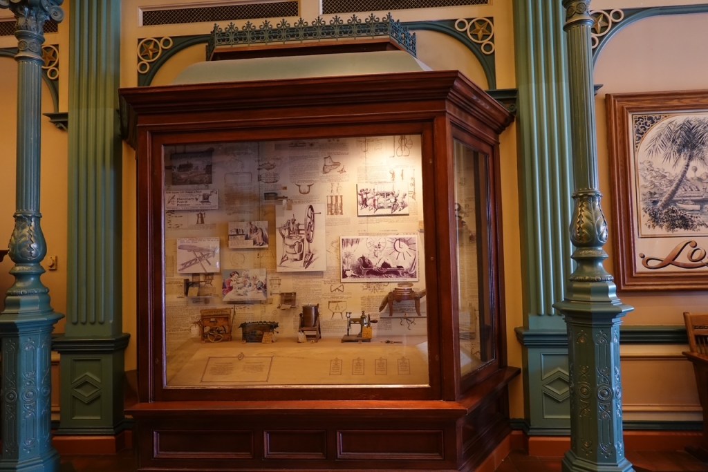 Display case in Discovery Arcade in Main Street USA in Disneyland Paris
