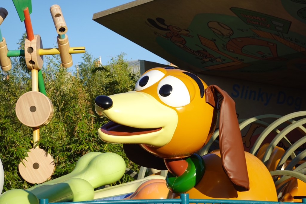 Slinky Dog ride vehicle from Toy Story Playland in Disneyland Paris
