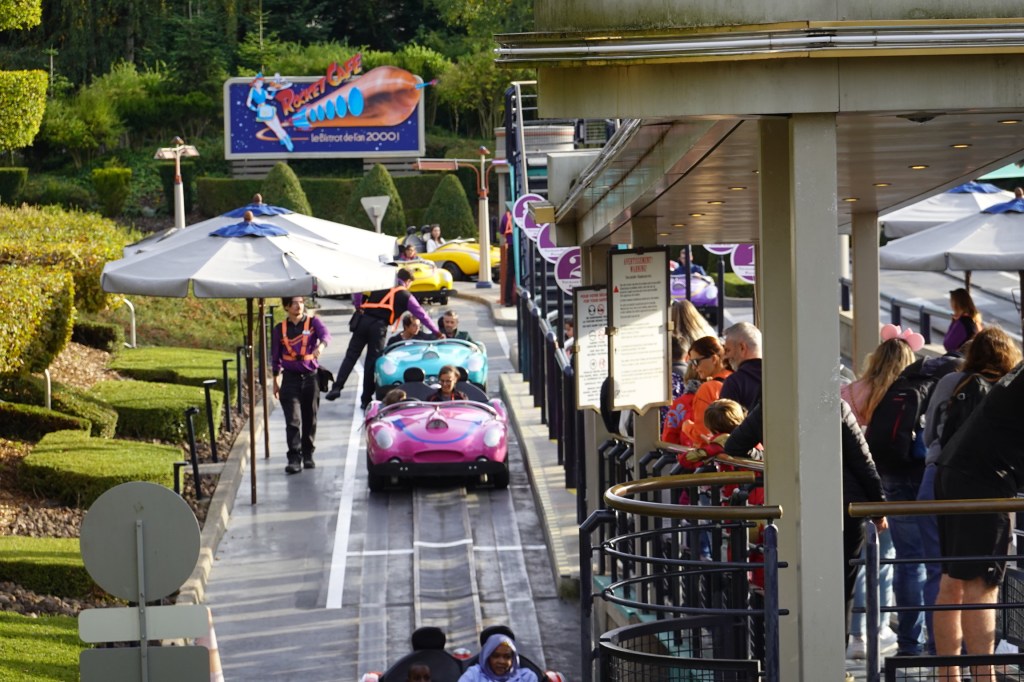Loading area for Autopia ride in Disneyland Paris