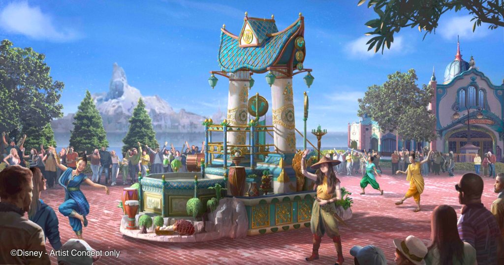 Raya and the Last Dragon calvacade float concept art coming to Disneyland Paris