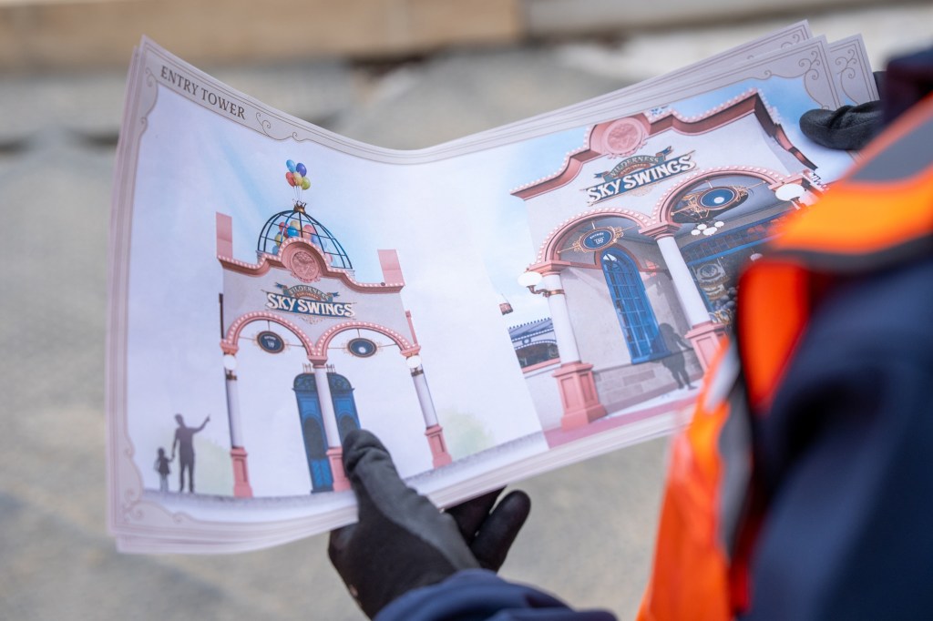 Concept art for the new Wilderness Explorers Sky Swings coming to Disneyland Paris