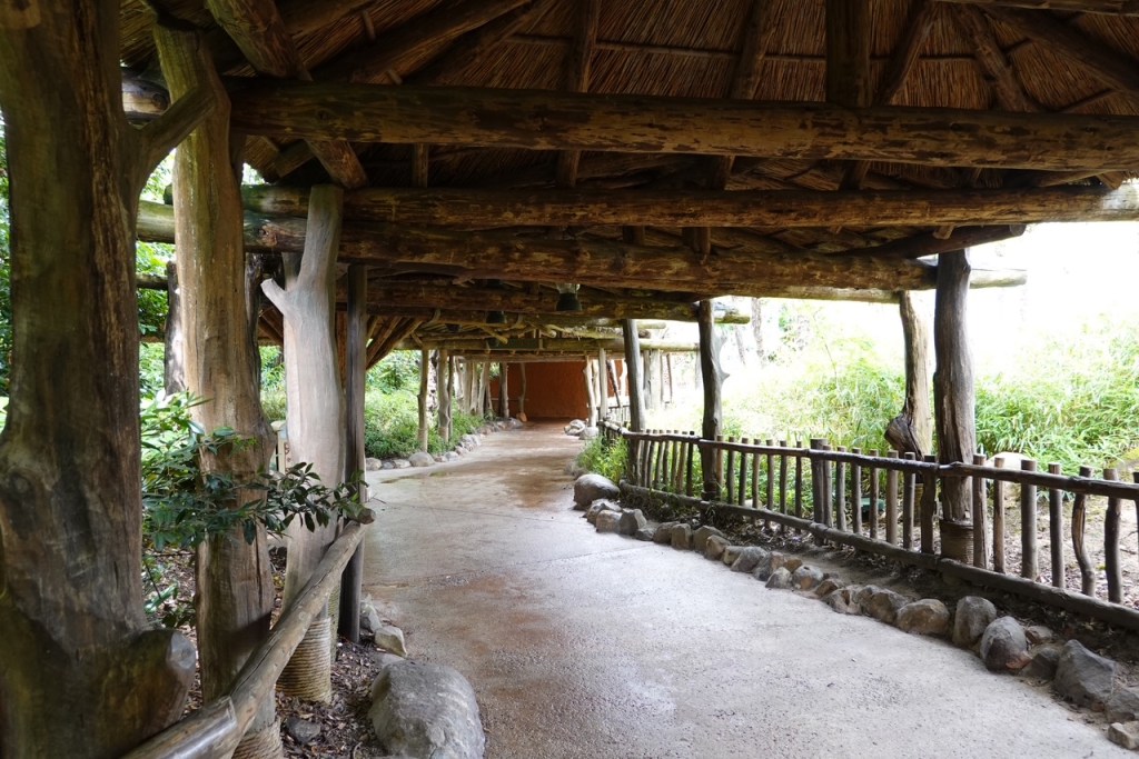 Covered path between Adventureland and Frontierland in Disneyland Paris