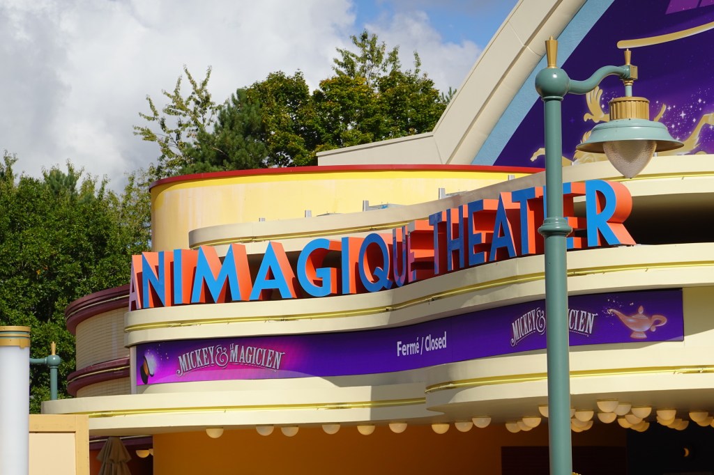 Sign for the Animagique theatre in Disneyland Paris
