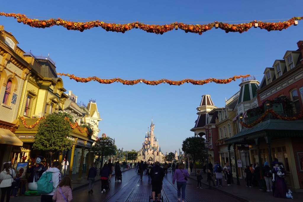 Main Street USA and Sleeping Beauty Castle in Disneyland Paris