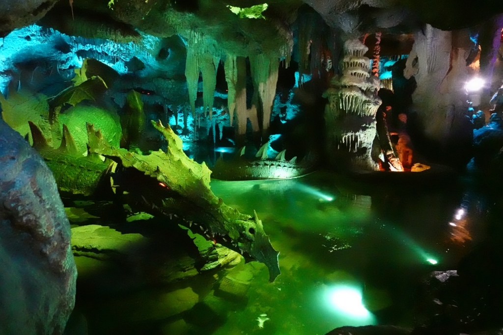 Dragon under the castle in Disneyland Paris