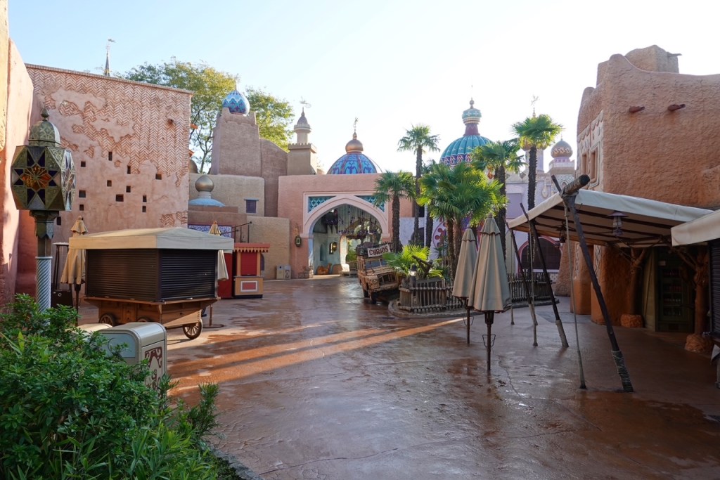 Adventureland with no one in it at Disneyland Paris