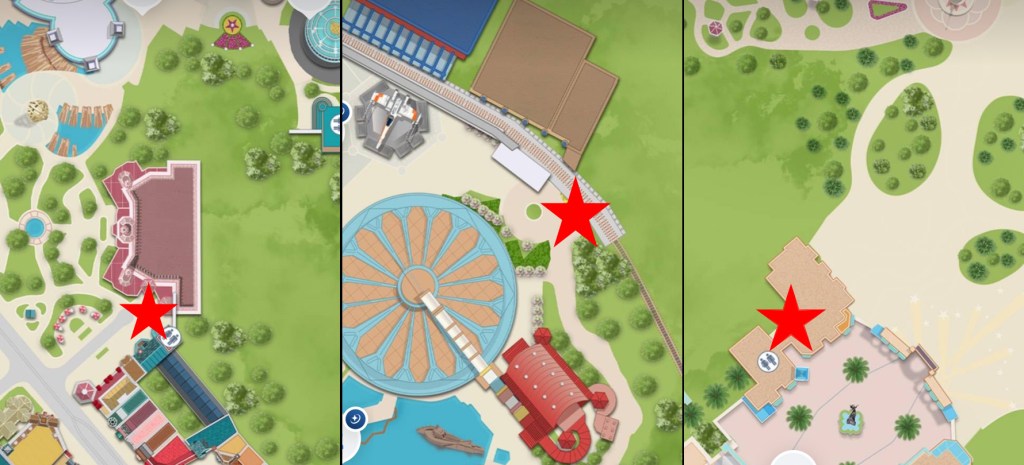 Map showing First Aid locations at Disneyland Paris