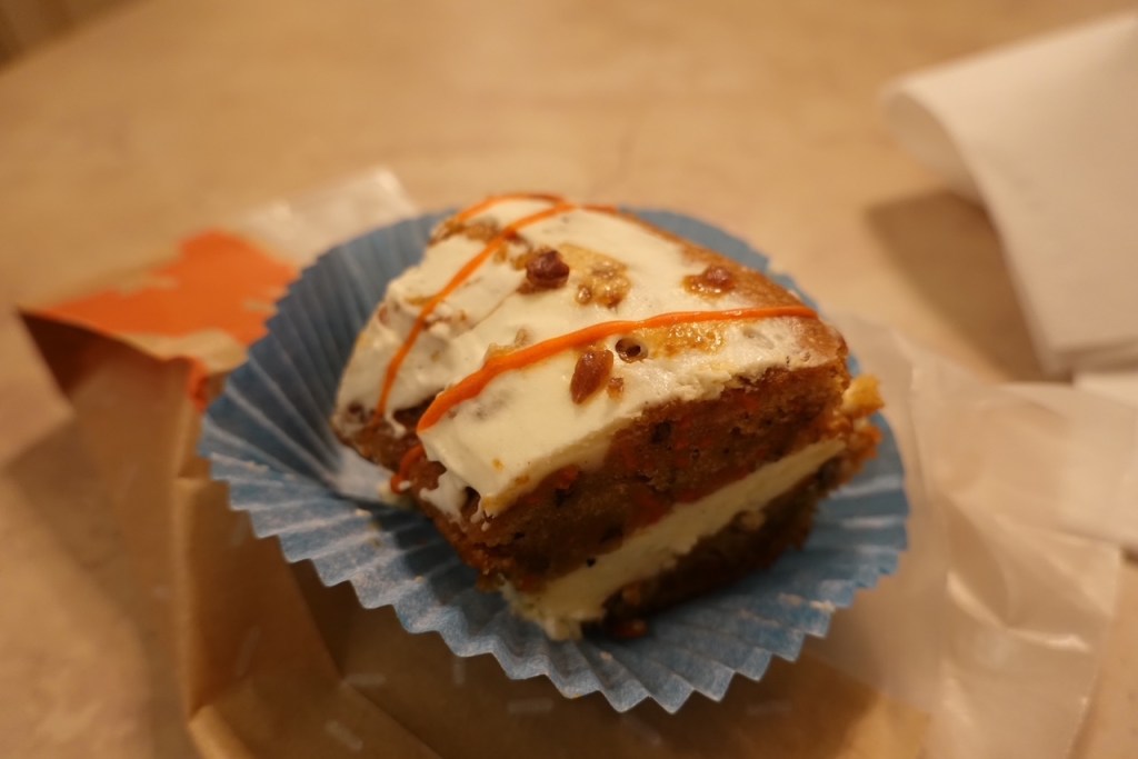 Carrot cake from the Cable Car Bakeshop in Disneyland Paris